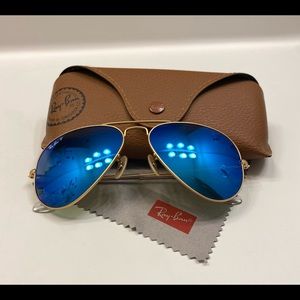 Ray-Ban Blue Aviator Sunglasses. Perfect condition!